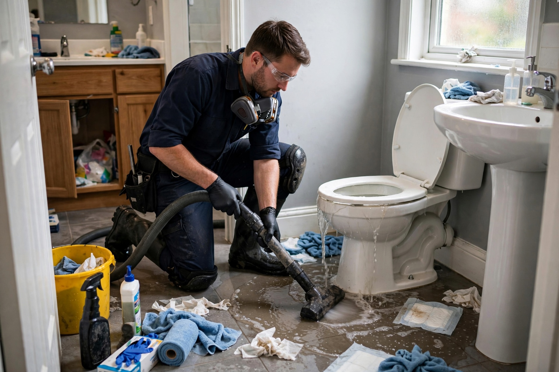 Toilet Overflow Cleanup in Severn, MD